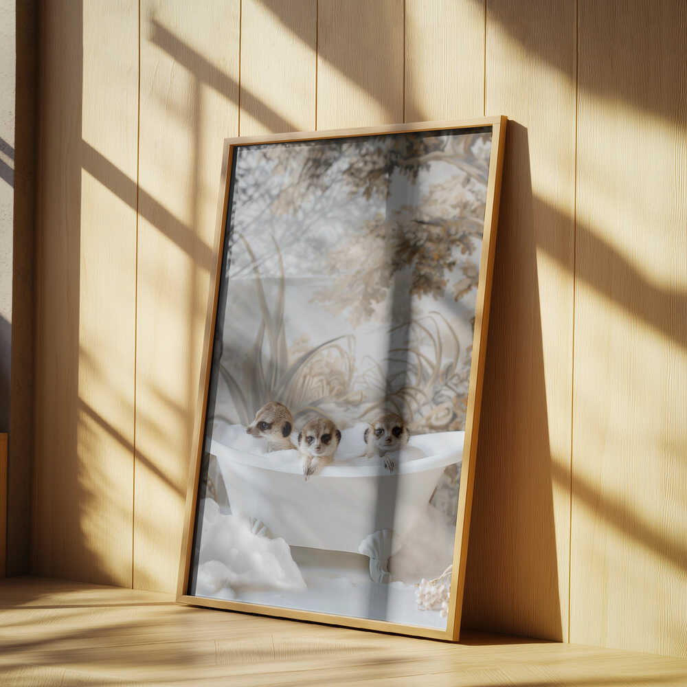 Meerkat Bath Trio Poster