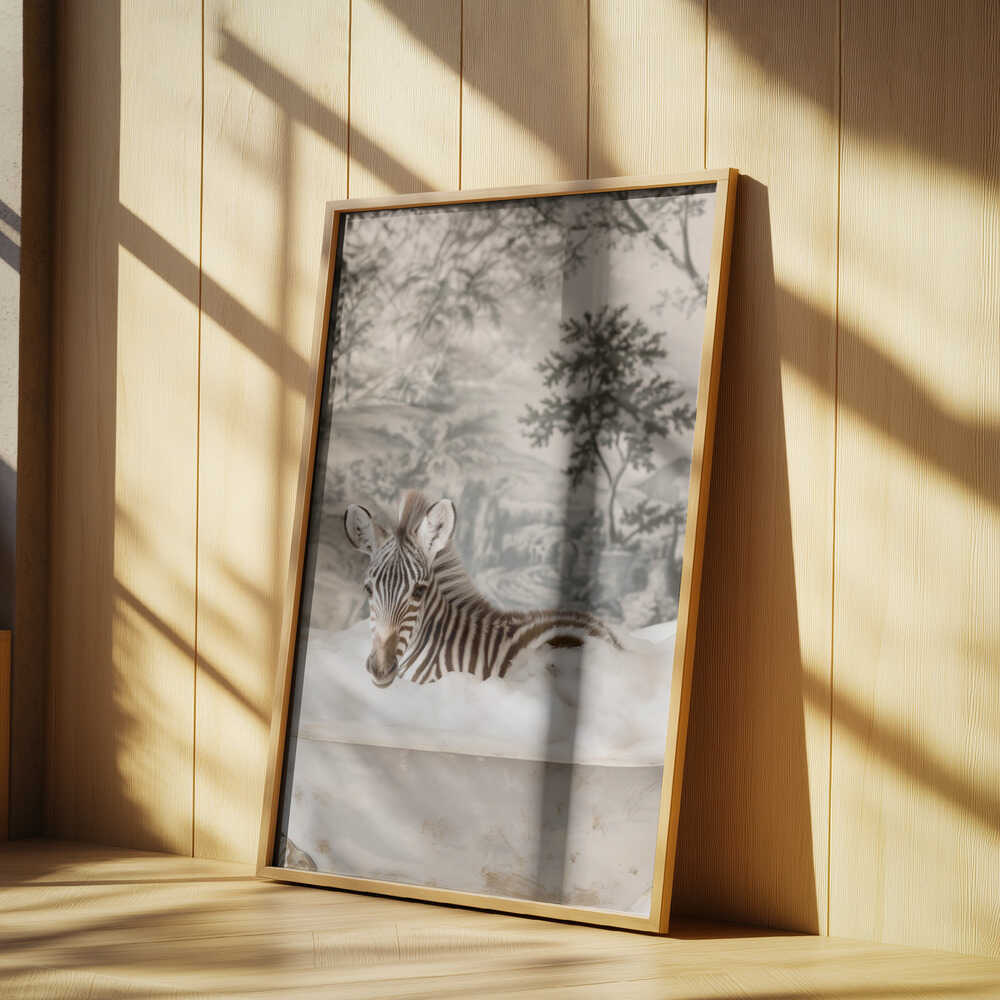 Zebra Bubble Bliss Poster