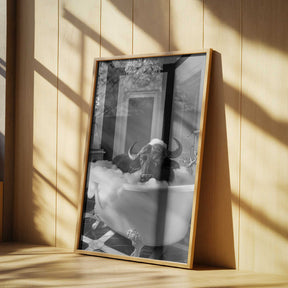 Curious Buffelo In the Tub Poster