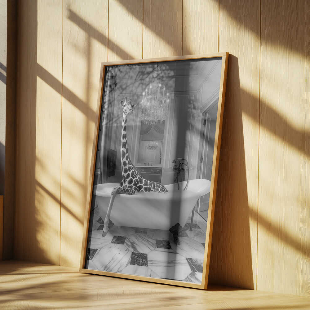 Giraffe Glam Soak Poster