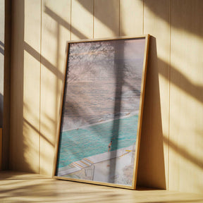 Stunning Sunset Over an Ocean Pool Poster