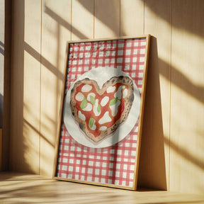 Pizza Heart checked Poster