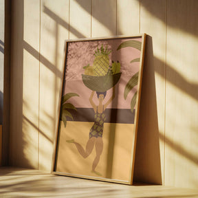 Tropical fruit at the beach Poster