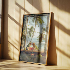 Tropical Lovebirds Poster
