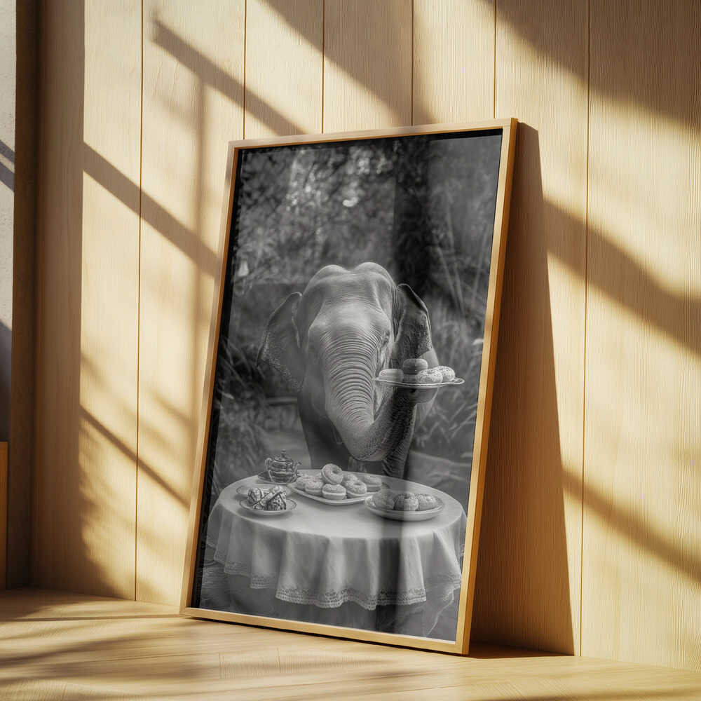Elephant's Tea Time Poster