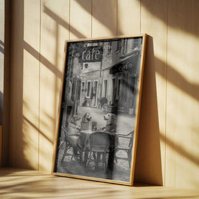Café Morning Dogs Poster