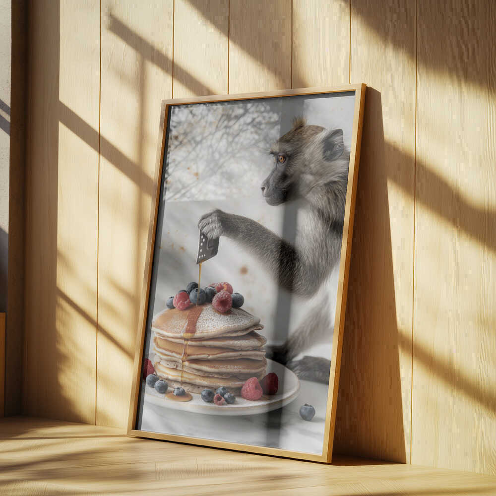 Monkey Maple Morning Poster