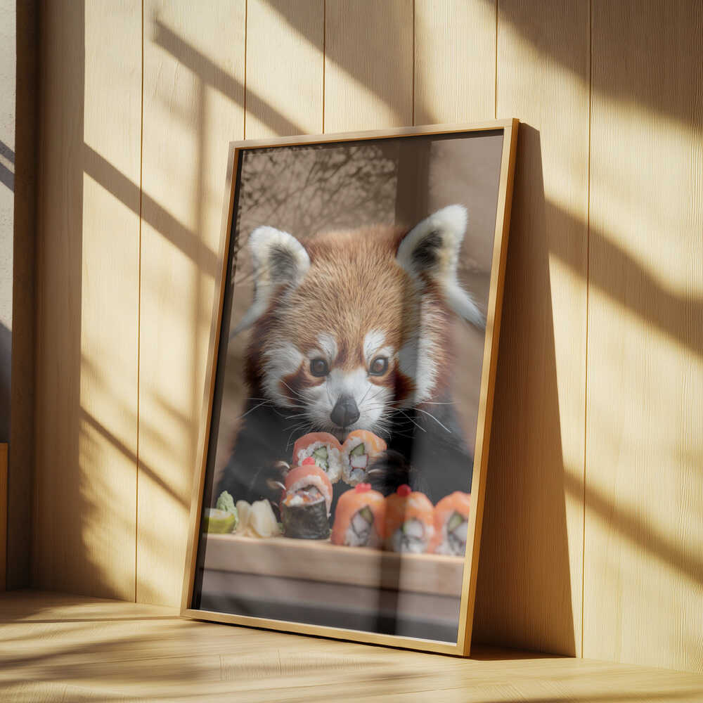 Red Panda Sushi Adventure Poster