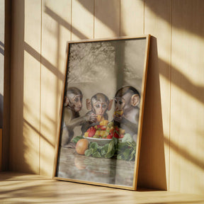 Little Monkey Feast Poster