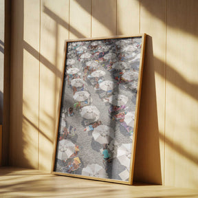 Amalfi Beach Umbrellas Poster