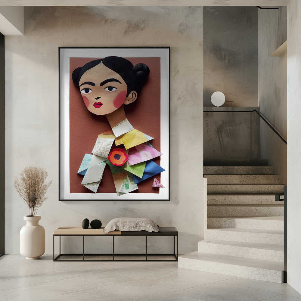 Paper Portrait Blossom Poster