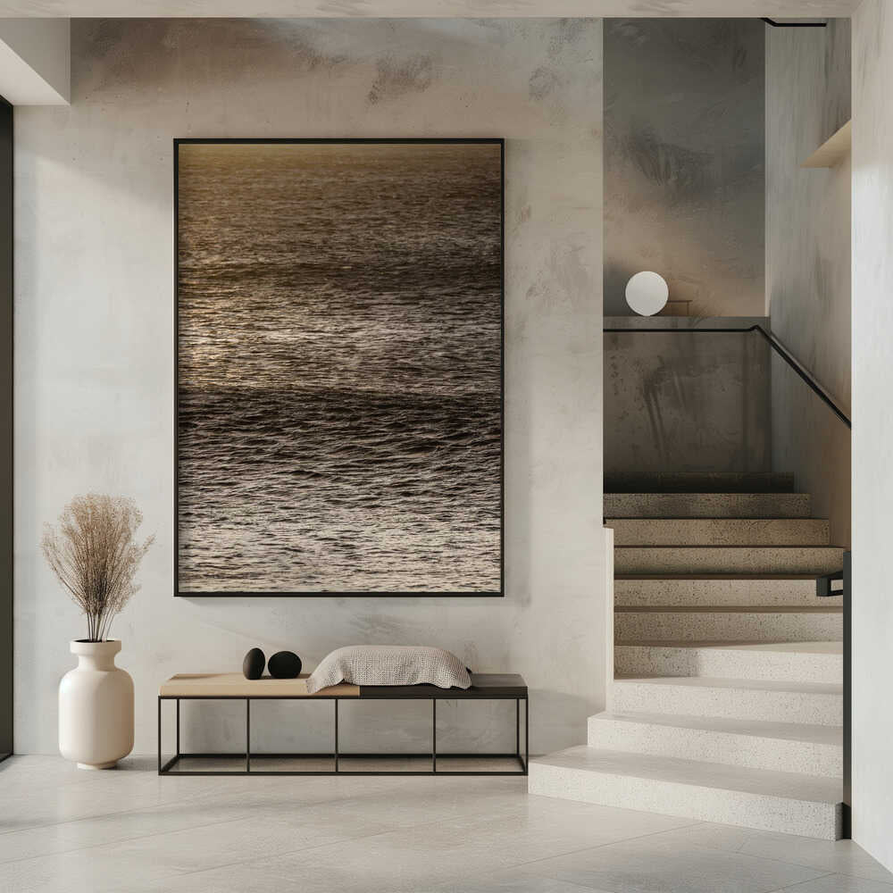 Golden Tide Ripples Poster