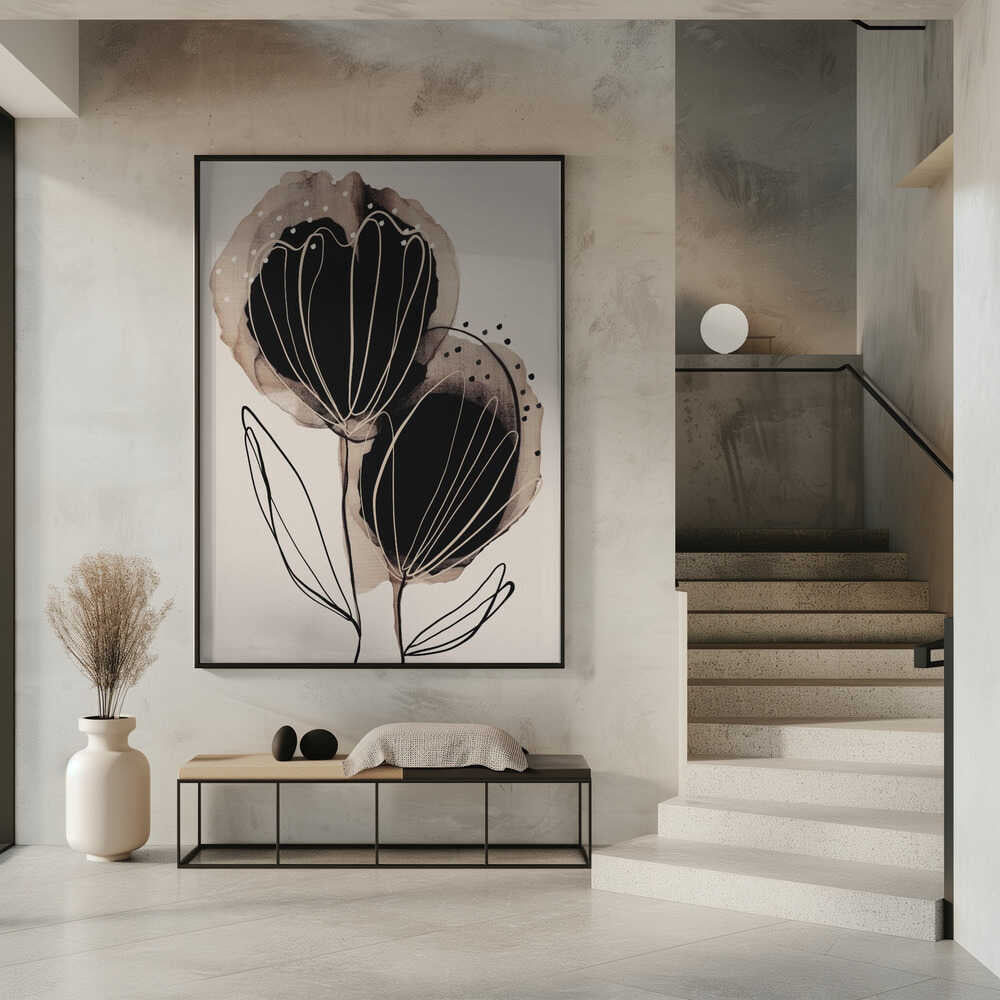 Ink Blossom Duo Poster