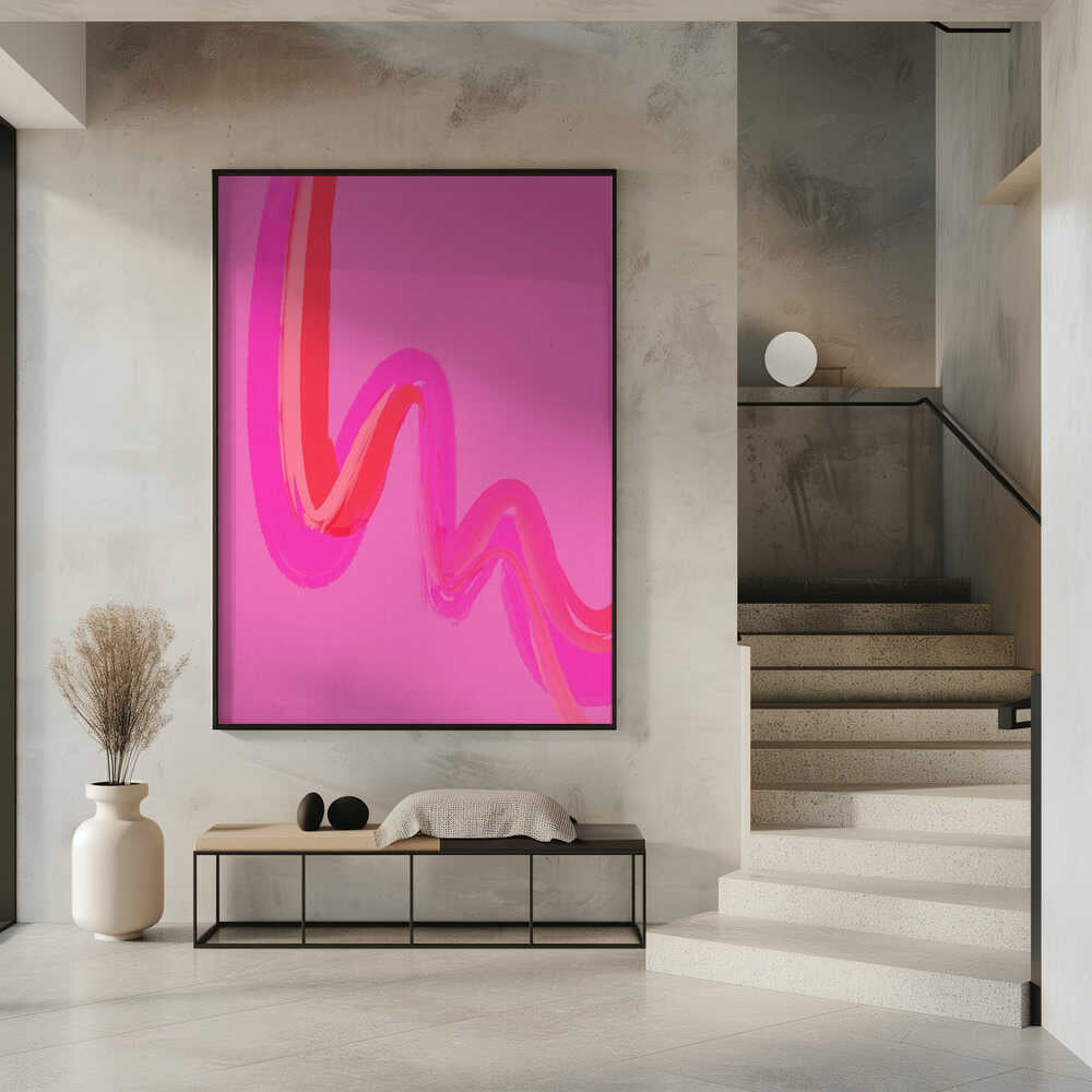 Neon Waves Poster
