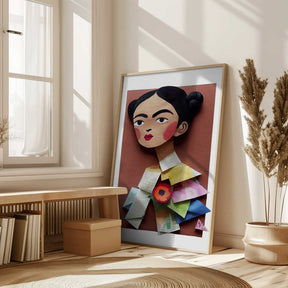 Paper Portrait Blossom Poster