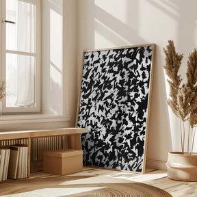 Monochrome Whirl Poster