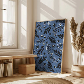 Leafy Nightscape Poster