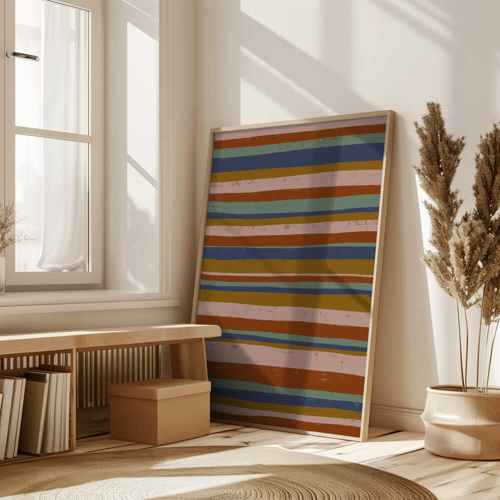 Earthy Stripes Flow Poster
