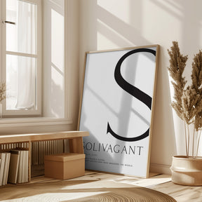 Solivagant definition typography art Poster