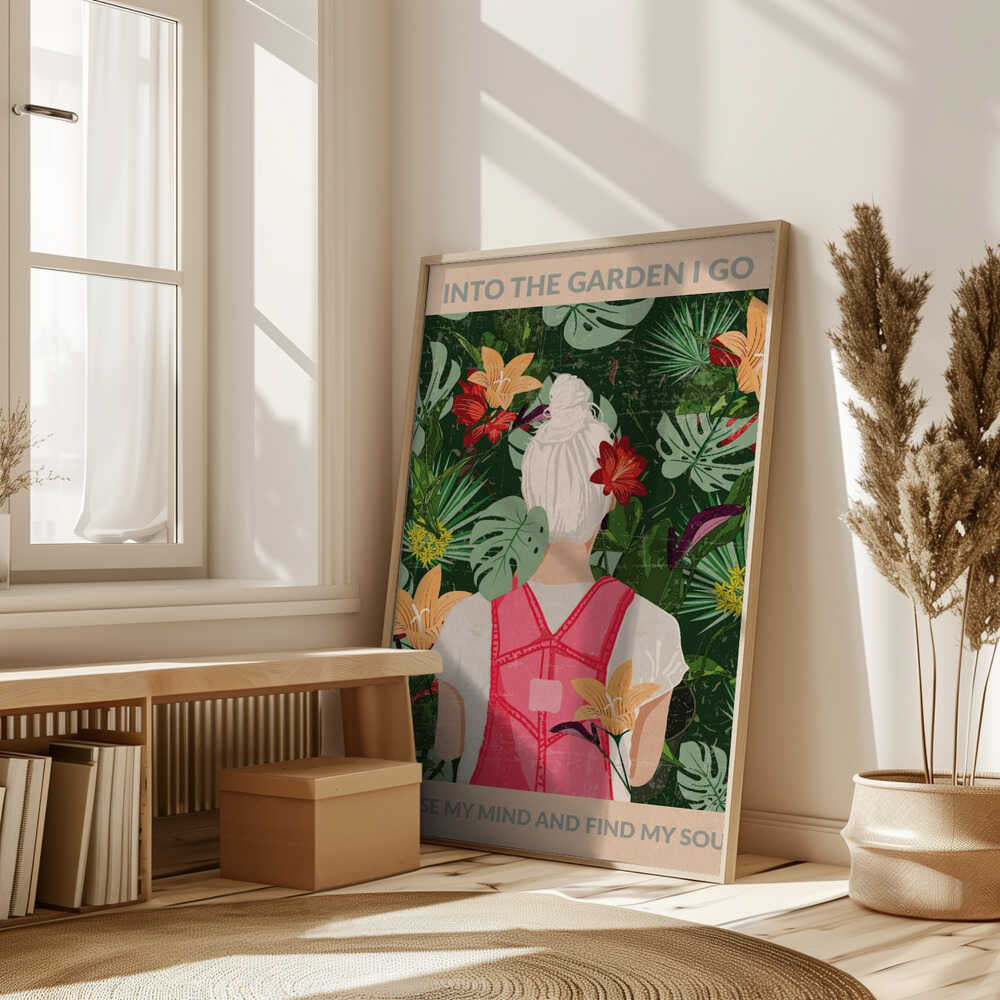 Into the Garden (grey) Poster