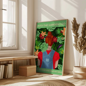 Into the Garden (redhead &amp; Light Green) Poster