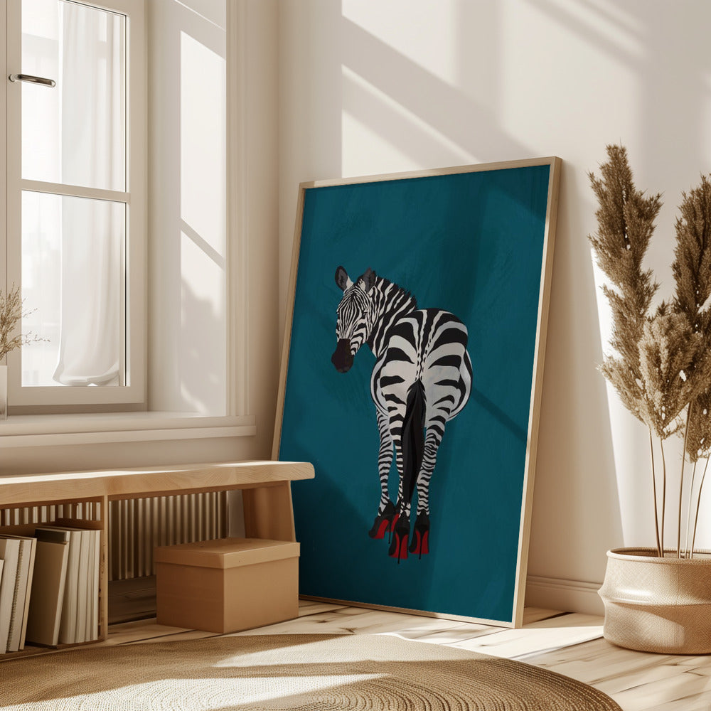 Zebra heels Poster