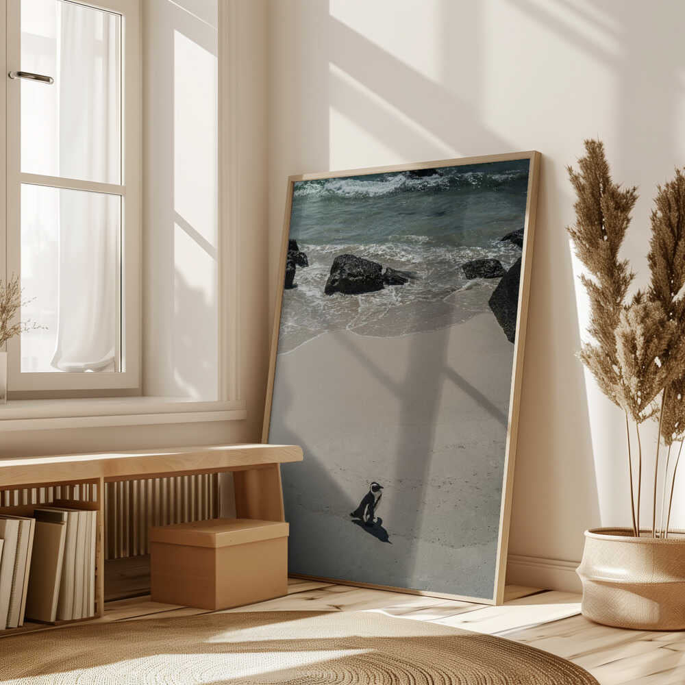 Lonely Beach Stroll Poster