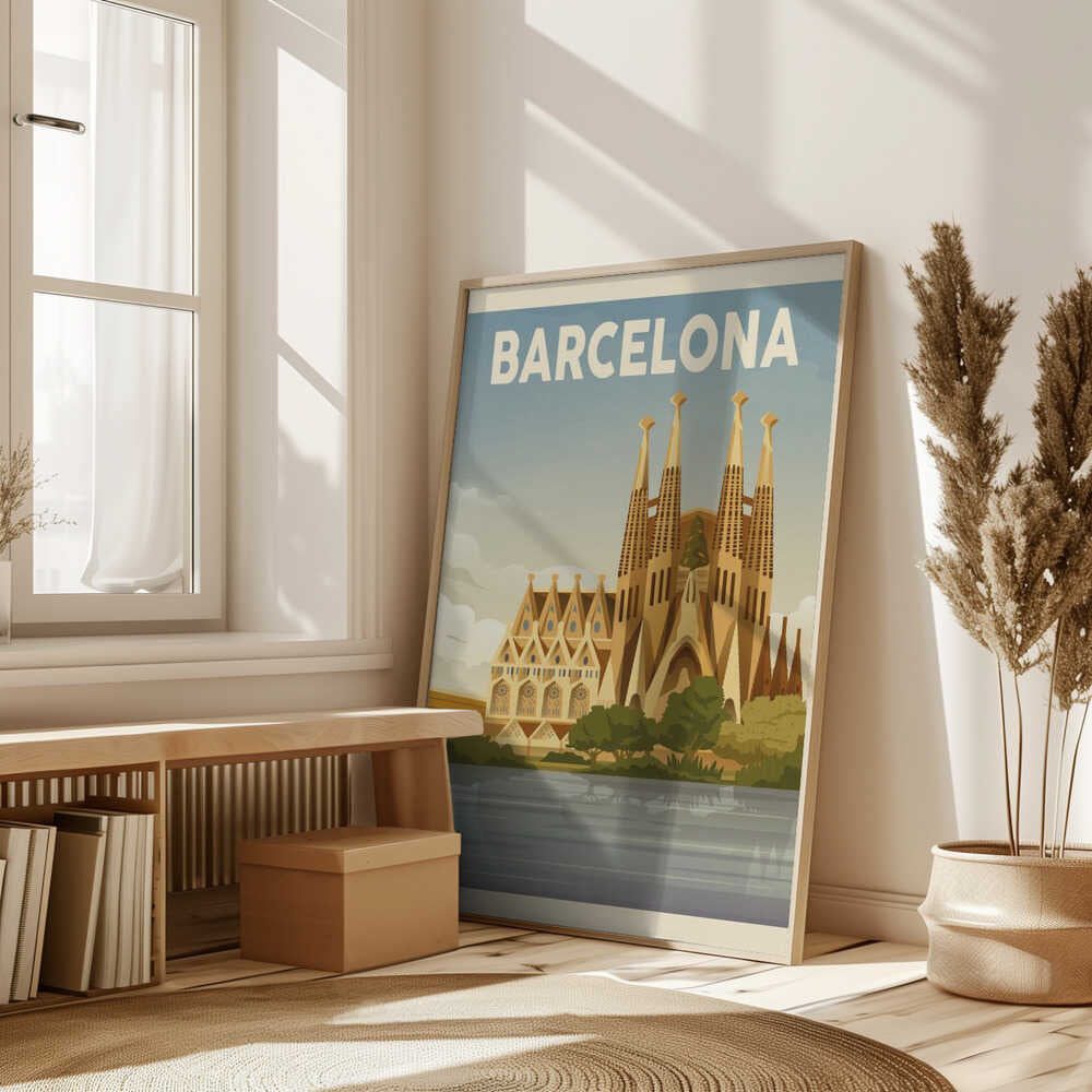 Barcelona Travel Print Poster