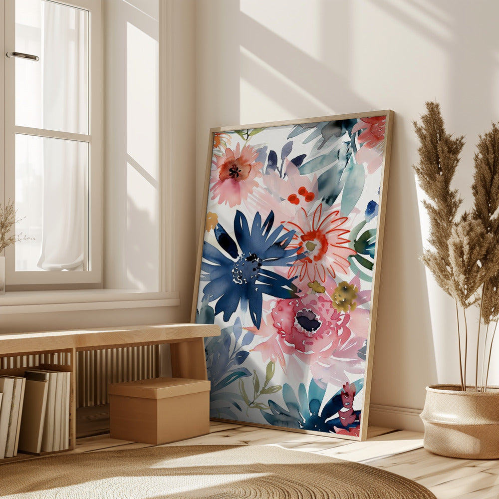 Watercolor Floral No. 1 Poster