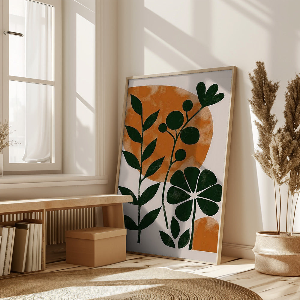 Abstract Botanical No 2 Poster