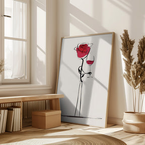 Wine Rose Poster