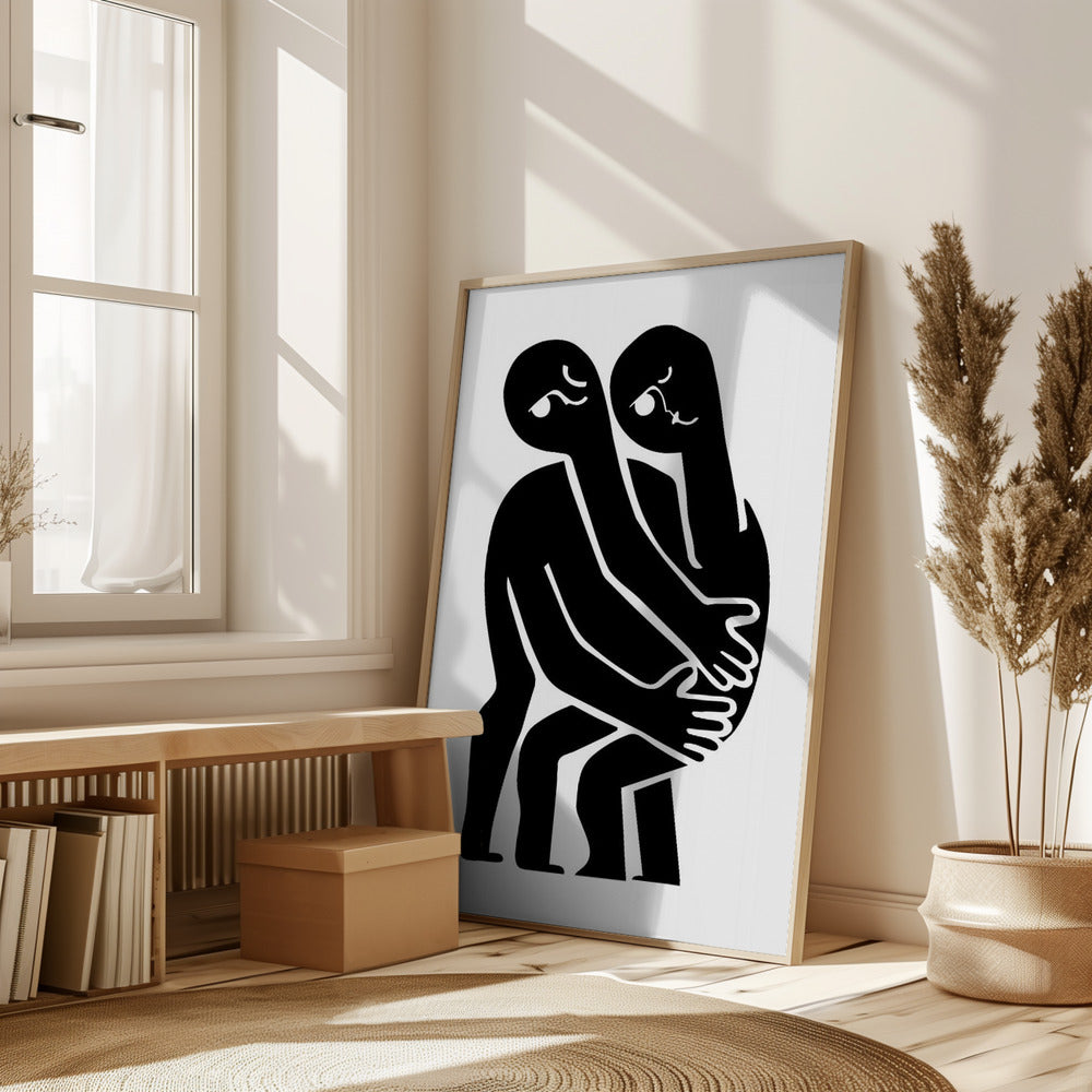 Abstract Hug No 1 Poster