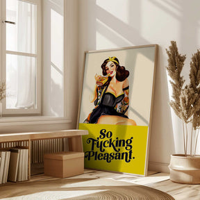 So Fucking Pleasant Art Deco Pinup Girl Poster