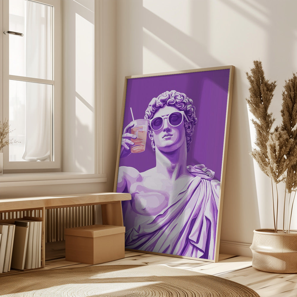 Greek Statue Cheers Poster