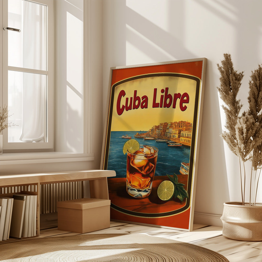 Cuba Libre Vintage Commercial Poster