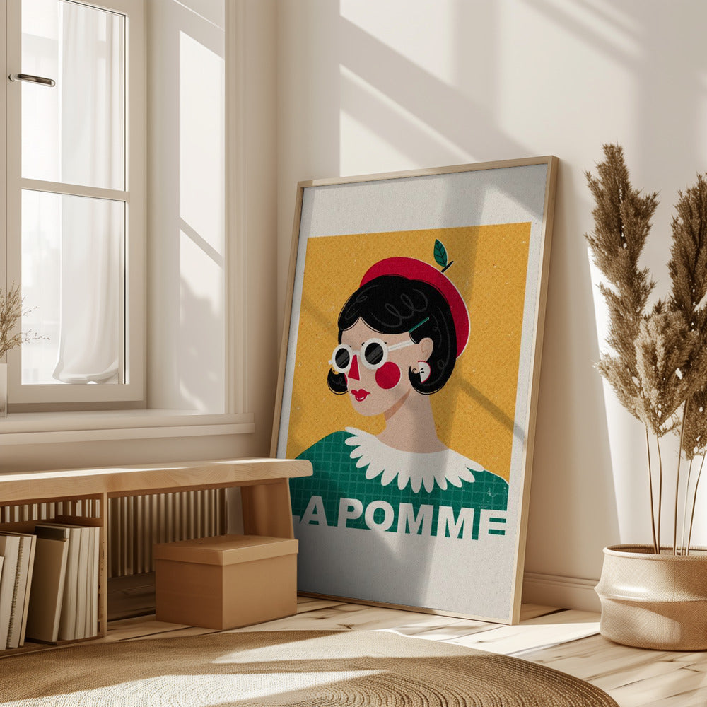 La Pomme French Fashion Portrait Poster