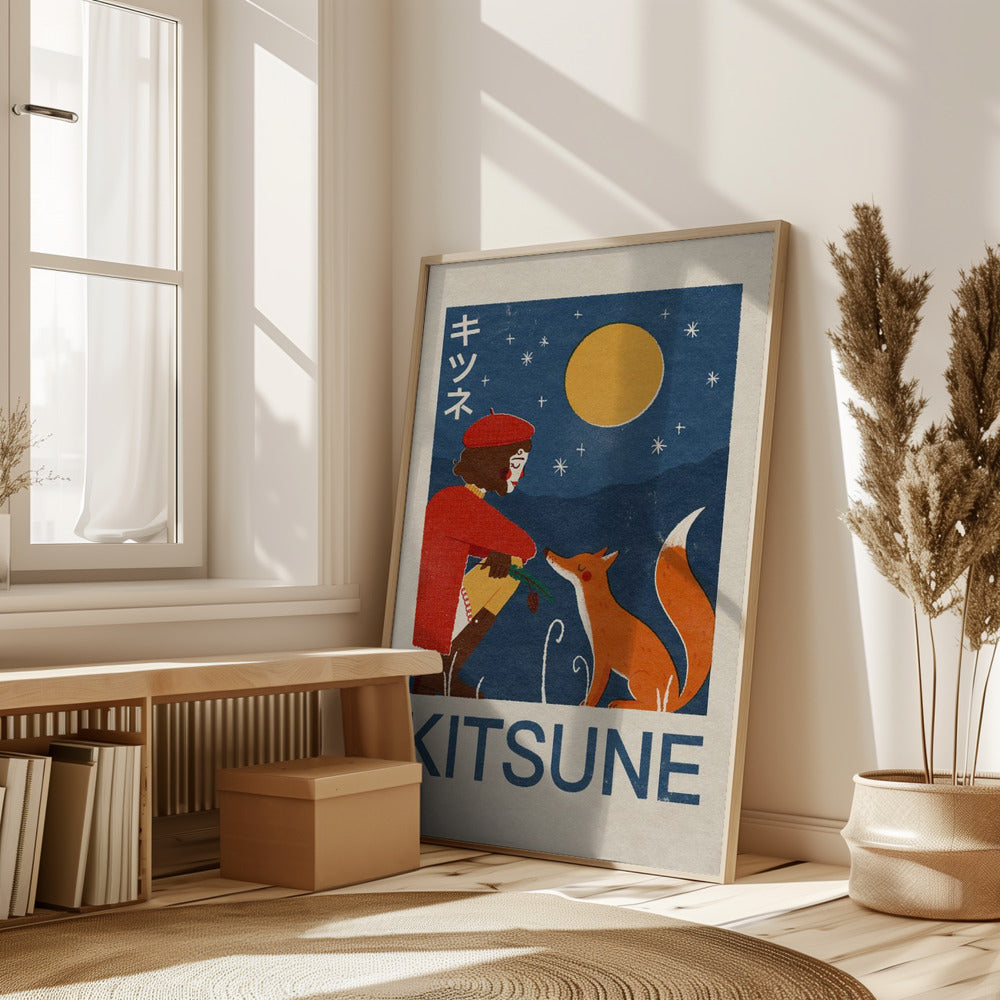 Kitsune Fox Poster