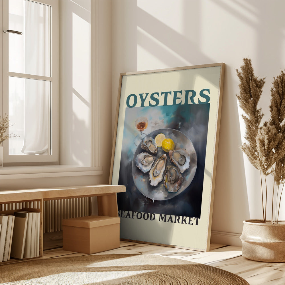 Oysters Seafood Market Poster