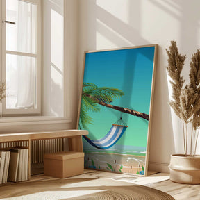 Hammock On A Beach Poster