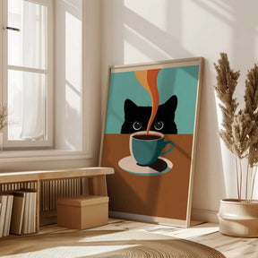Cat &amp; Coffee Poster