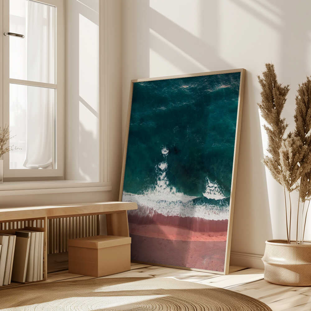 Stunning Beach With Turquoise Waves Poster