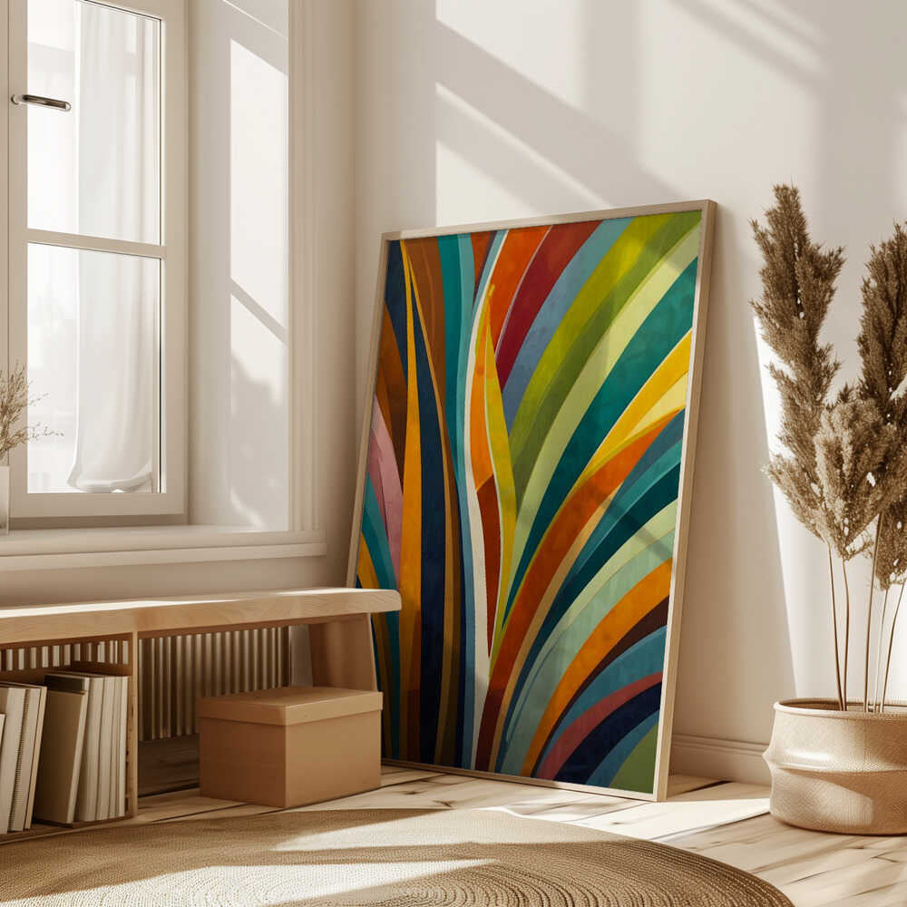 Dancing Stripes In Color Poster