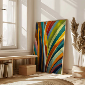 Dancing Stripes In Color Poster