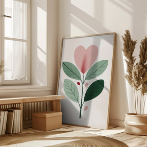 Heart Shaped Flower Poster