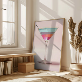 Striped Martini Poster