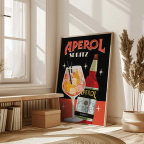 A4 Aperol Spritz 2 Black 01.png Poster