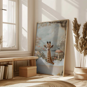 Whimsical Giraffe Soak Poster