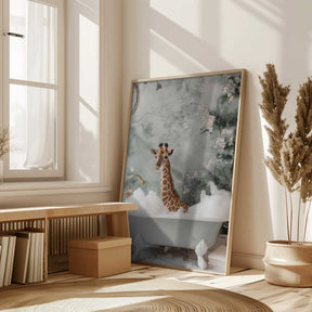 Giraffe Bubble Bliss Poster