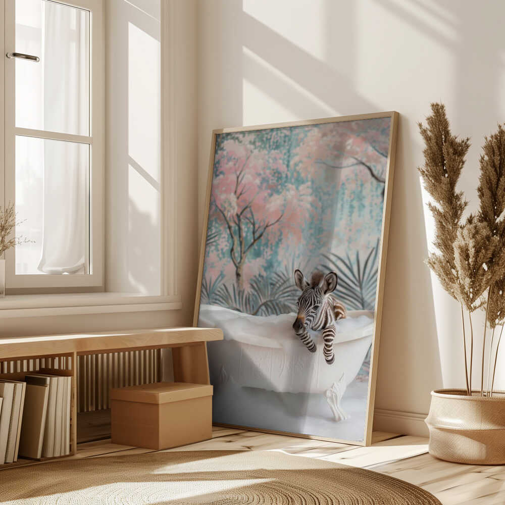 Bubbly Zebra Delight Poster