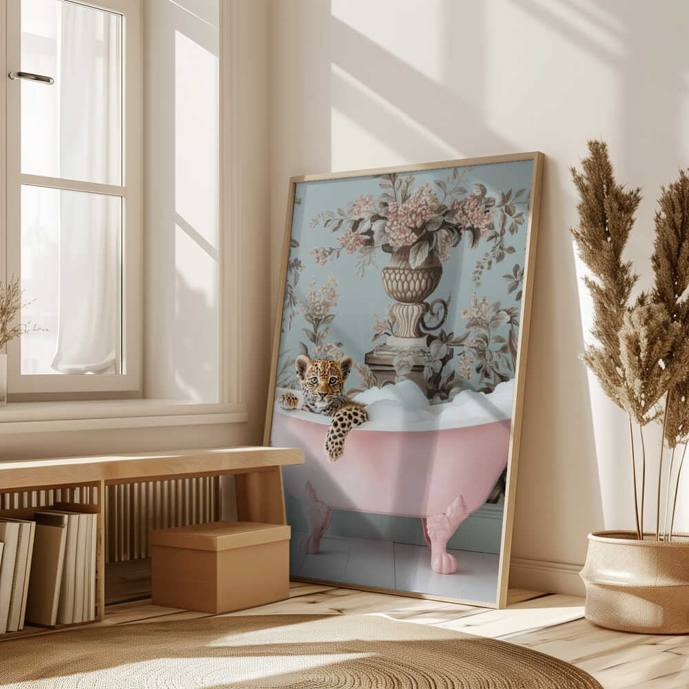Leopard’s Pink Bubble Bath Poster